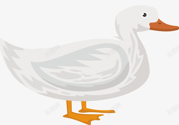 卡通白色鸭子图标矢量图ai_新图网 https://ixintu.com 卡通 图标 白色 白鸭子 鸭 鸭logo 鸭子 矢量图