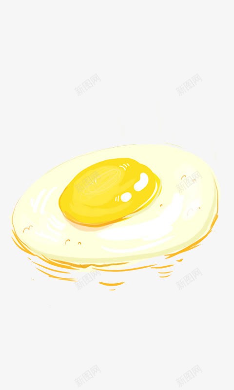 卡通煎鸡蛋png免抠素材_新图网 https://ixintu.com 卡通素材 卡通鸡蛋 手绘素材 蛋黄 鸡蛋