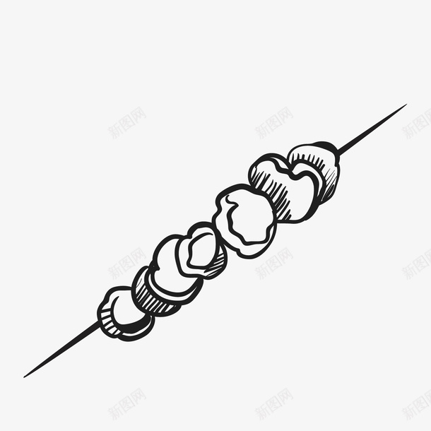 手绘烤肉矢量图图标ai_新图网 https://ixintu.com 手绘 烤肉 素材 美食 矢量图