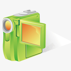 绿色摄像机矢量图素材