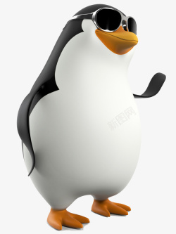 肥鹅肝戴墨镜的肥企鹅高清图片