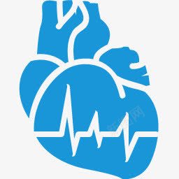 心脏病学蓝色的医学的图标图标