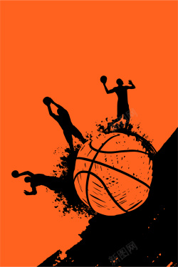 团队沟通篮球比赛海报背景矢量图高清图片