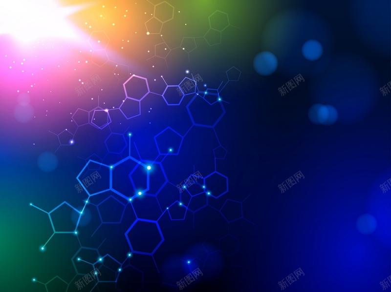 蓝色六边形矢量图ai设计背景_新图网 https://ixintu.com 五边形 六边形 几何 图形 扁平 渐变 蓝色 矢量图