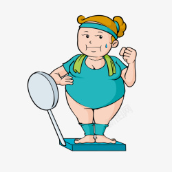 肥胖的人物卡通承重的人物矢量图高清图片