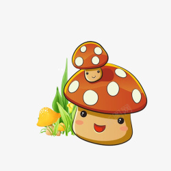 彩色小蘑菇彩色可爱卡通蘑菇高清图片