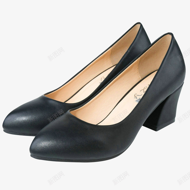 黑色女鞋png免抠素材_新图网 https://ixintu.com 中跟女鞋 产品实物 女鞋 鞋子 黑色女款鞋子