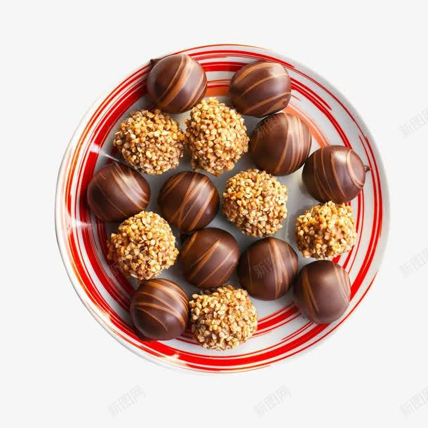 一盘巧克力png免抠素材_新图网 https://ixintu.com 一盘 实物 巧克力 甜食 美味 西点