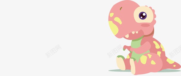 可爱粉色小恐龙png免抠素材_新图网 https://ixintu.com 创意 卡通 可爱 小恐龙 彩色图 手绘 手绘图 粉色