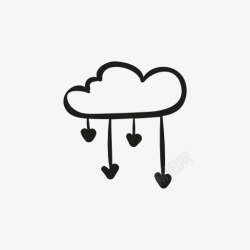 心形雨心形雨图标高清图片