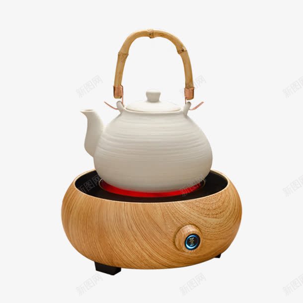 电陶壶png免抠素材_新图网 https://ixintu.com 产品实物 水壶 电器 白色茶壶 茶壶