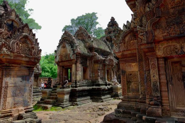 柬埔寨女王宫三png免抠素材_新图网 https://ixintu.com 名胜古迹 旅游风景 著名建筑