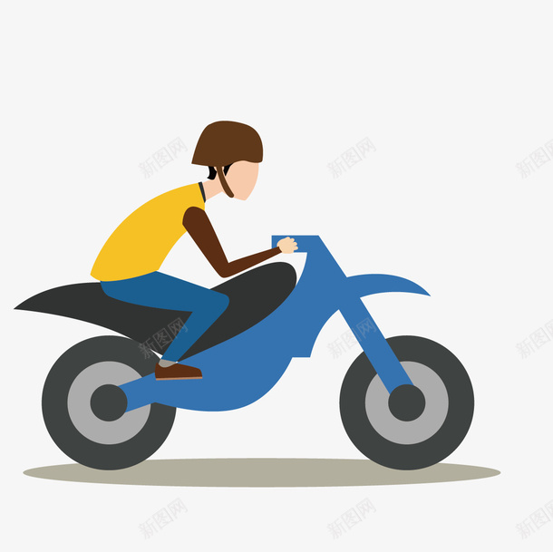 骑摩托车男子矢量图eps免抠素材_新图网 https://ixintu.com 卡通 男子 骑摩托车 矢量图
