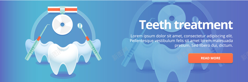 牙齿科技TEETH矢量图背景