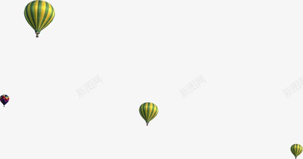 绿色飞舞热气球装饰png免抠素材_新图网 https://ixintu.com 热气球 绿色 装饰 飞舞