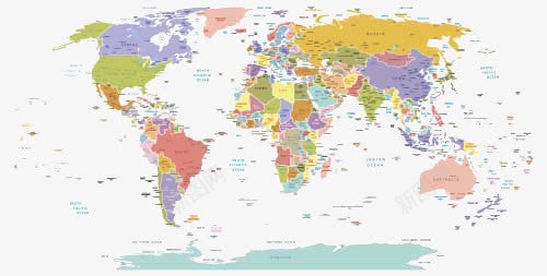 地理地图png免抠素材_新图网 https://ixintu.com 七大洲地图 全球 四大洋