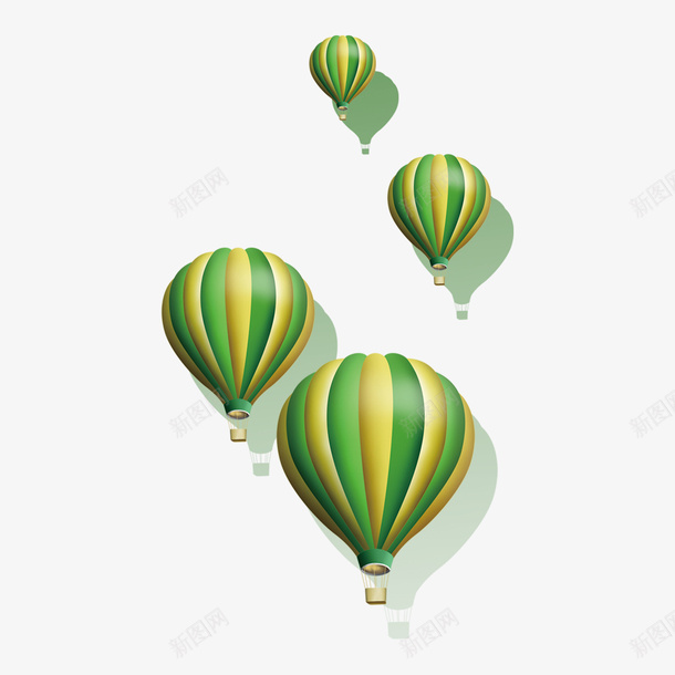 热气球png免抠素材_新图网 https://ixintu.com 氢气球 热气球 绿色