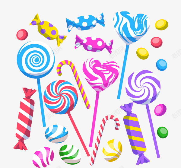 儿童节彩色的糖果png免抠素材_新图网 https://ixintu.com 儿童节 六一 多彩 糖果