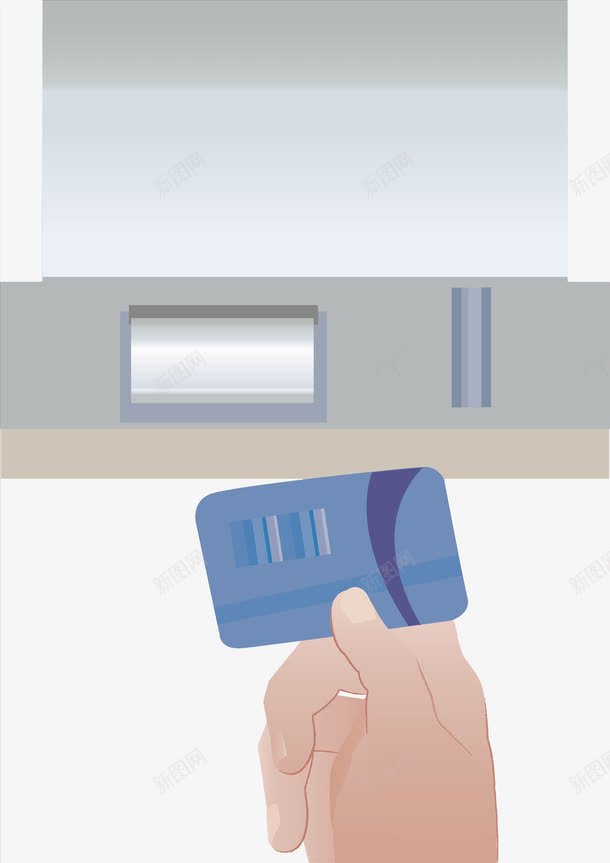 手绘ATM机png免抠素材_新图网 https://ixintu.com ATM机 出票 出票口 卡通手绘 取票 取钱 银行卡 银行自助取款机
