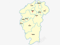 省市江西省地图透明背景高清图片
