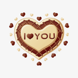 Love情人节巧克力心形矢量图素材