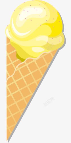 黄色的冰淇淋素材