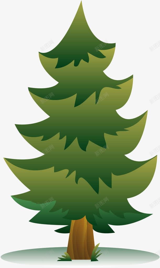 绿色卡通圣诞树png免抠素材_新图网 https://ixintu.com 卡通树木 圣诞节 松鼠 绿色圣诞树 节日树木 装饰图案