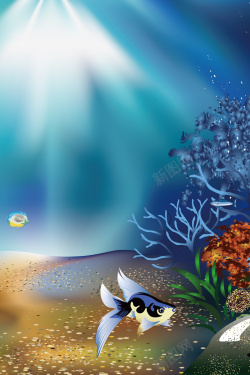 画册海洋矢量海底世界卡通背景高清图片