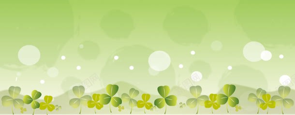 精美花卉植物banner背景jpg设计背景_新图网 https://ixintu.com 三叶草 植物 绿色背景