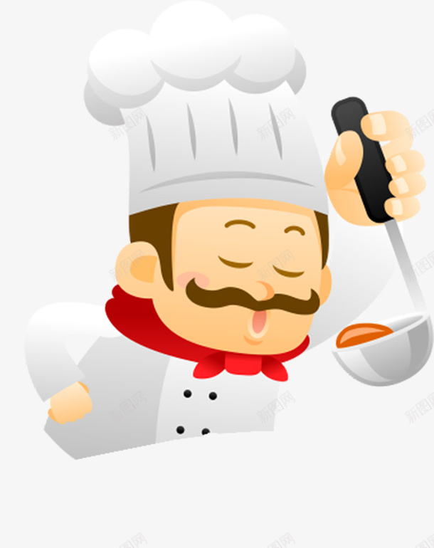 卡通厨师png免抠素材_新图网 https://ixintu.com 卡通 图案 小清新 彩色 时尚 盘子 简约 花纹 装饰 食物
