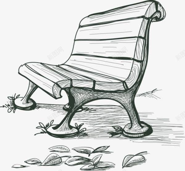 素描的躺椅png免抠素材_新图网 https://ixintu.com 休息 坐躺椅子 树叶 素描 躺椅