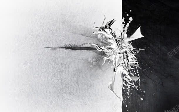 黑白色碰撞的海报jpg设计背景_新图网 https://ixintu.com 海报 白色 碰撞