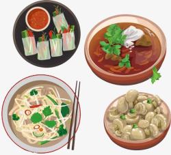 营养丰盛的传统美味中餐高清图片