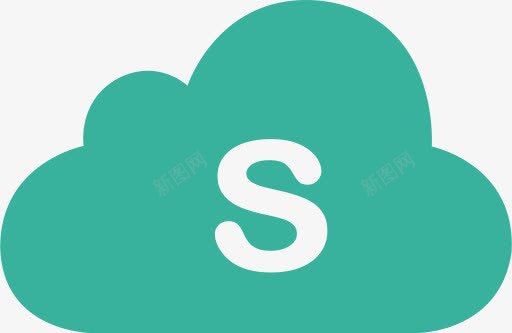 聊天云信使Skype谈绿色云图图标图标