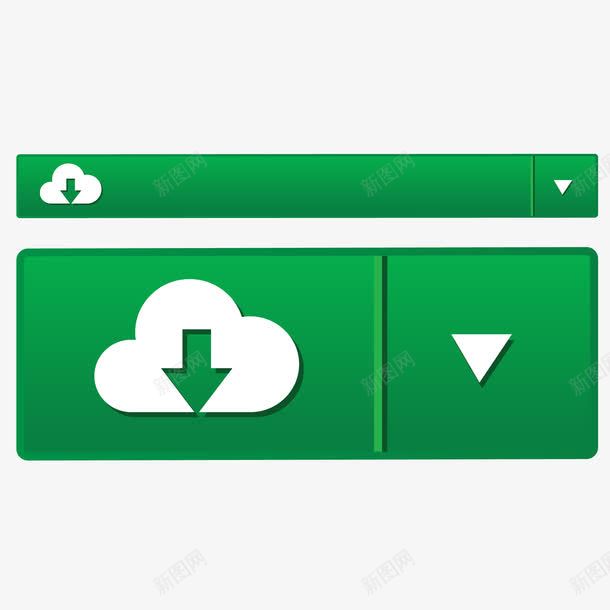 扁平化选项图标png_新图网 https://ixintu.com 下拉 下载 云下载 图标 按钮 界面选项卡 绿色 选项