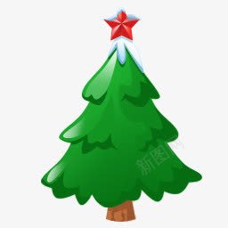 圣诞树卡通圣诞树png免抠素材_新图网 https://ixintu.com 卡通 圣诞树