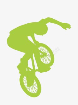 唯美单车唯美精美运动人物剪影车技自行车高清图片