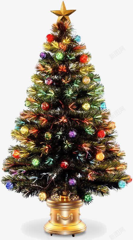 装饰圣诞树彩色装饰星星png免抠素材_新图网 https://ixintu.com 圣诞树 圣诞素材 彩色装饰 星星