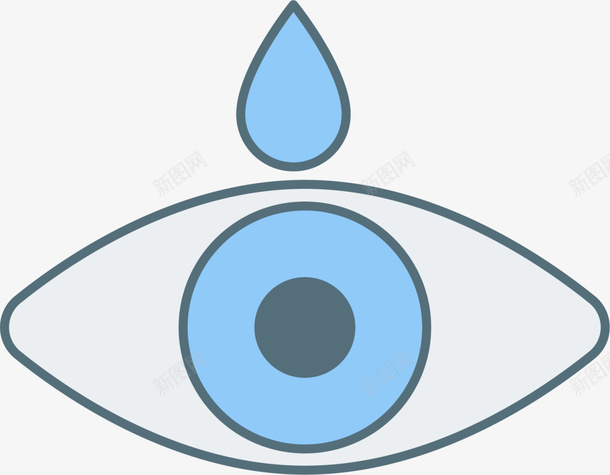 蓝色眼药水护理眼睛png免抠素材_新图网 https://ixintu.com 保护眼睛 全球爱眼日 护理眼睛 眼睛 蓝色眼睛 视力
