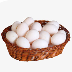 白色蛋一篮子鸡蛋高清图片
