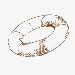 手绘游泳圈素材