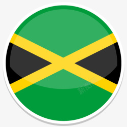 牙买加牙买加平圆世界国旗图标集高清图片