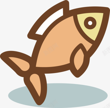 可爱小鱼装饰图标图标