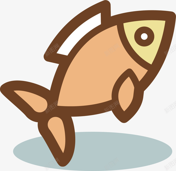 可爱小鱼装饰图标png_新图网 https://ixintu.com 动物 卡通可爱 小鱼 彩色底纹 矢量图案 设计图