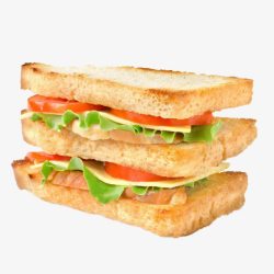 番茄三明治三层夹心的三明治高清图片