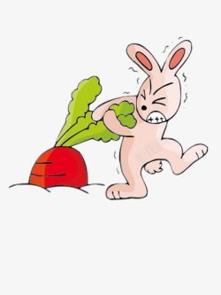 白兔拔萝卜小白兔拔萝卜高清图片
