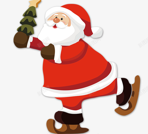 圣诞老人开心png免抠素材_新图网 https://ixintu.com 圣诞快乐 圣诞老人 帽子 开心 红色 节日 鞋