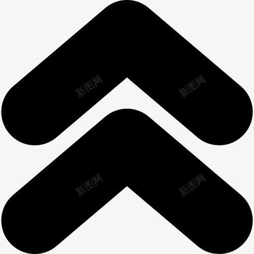 上箭头图标png_新图网 https://ixintu.com 双箭头 指向 方向 标志 符号 箭头