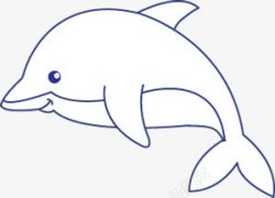 鲨鱼效果卡通手绘图素材
