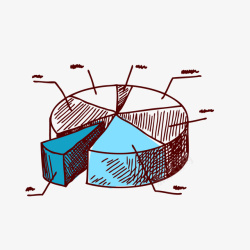 ppt材料手绘素描PPT数据统计图表图标高清图片